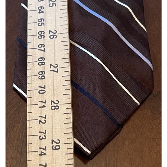 Michael Michael Kors Brown Blue 100% Silk Men’s Neck Tie Made In China - Picture 5 of 9